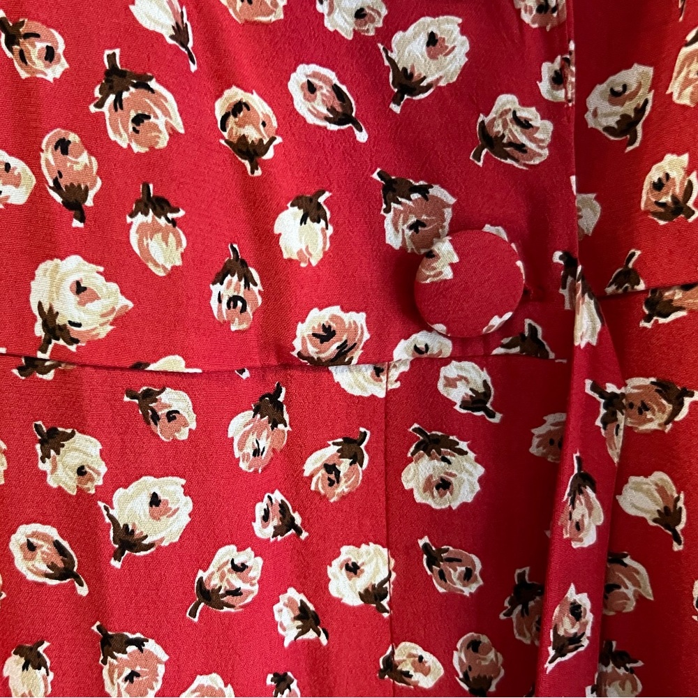 Rouje Red Floral Midi Dress - Picture 7 of 10
